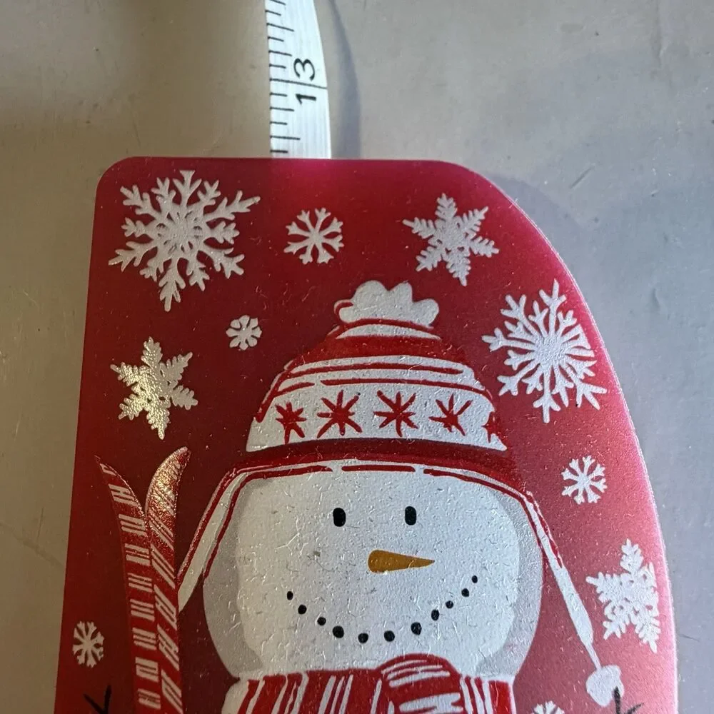 Sur la Table Tovolo Snowman Silicone Spatula Scraper Red Wood Handle‎ 13”
